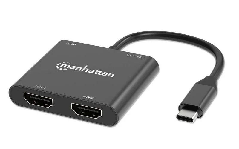 Manhattan Адаптер USB-C PD to Dual-HDMI Монитор адаптер за лаптоп и таблет