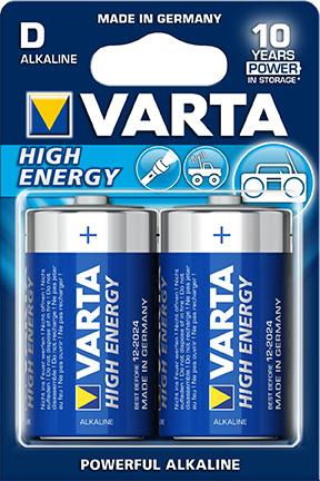 VARTA Алакални батерии HIGH ENERGY LR20 2/1 N