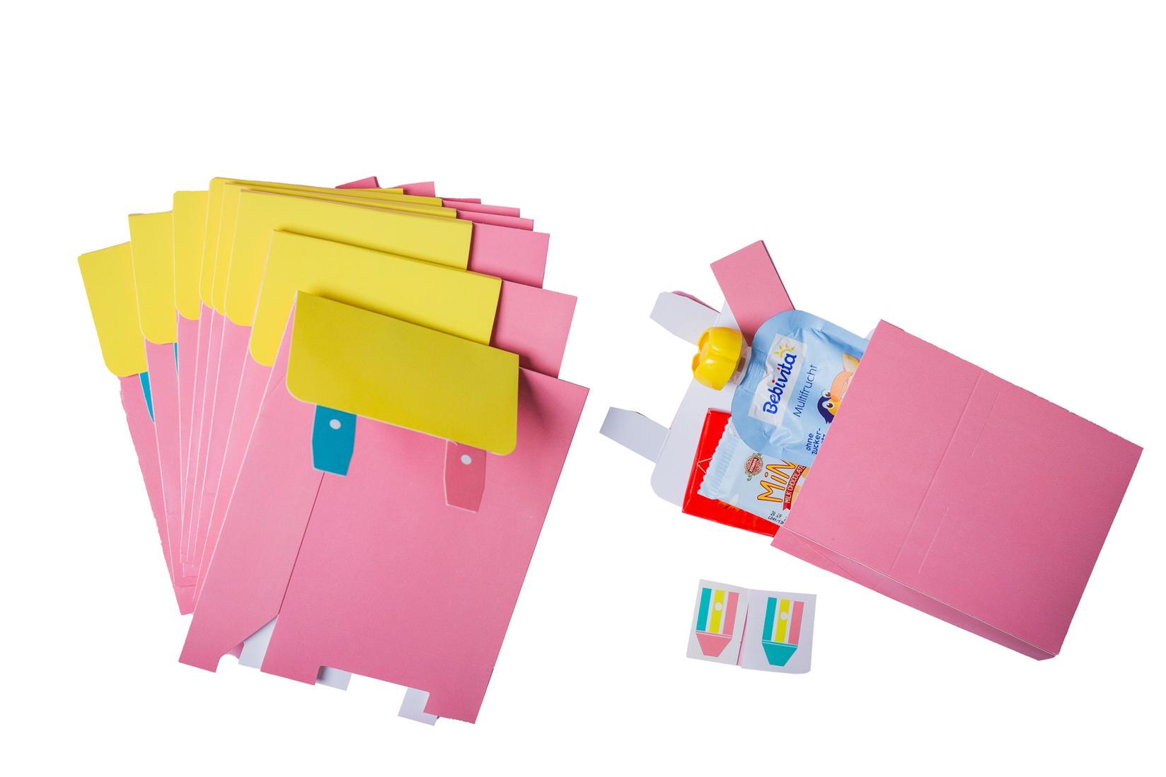 Nora package Сет од десет кутии ранче розево-жолти