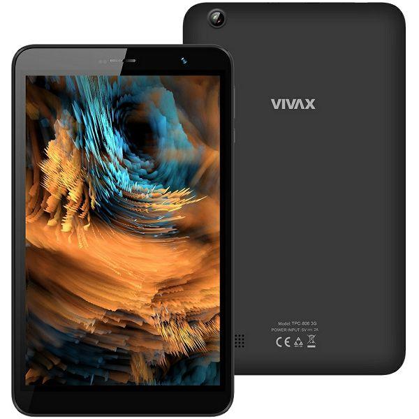VIVAX Таблет TPC-806 3G 8 IPS/PLS 1024x600,Quad-Core 1.2GHz, 2GB/16GB, Android 1