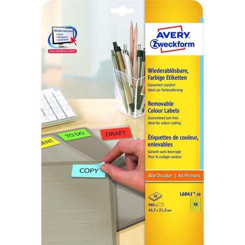 ZWECKFORM 6041 А4/20 457*211 Етикети Жолти