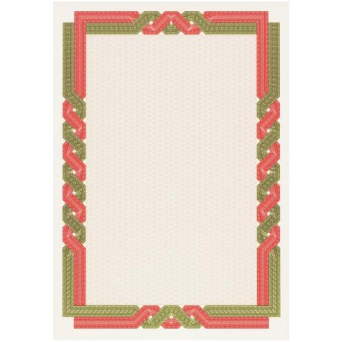 Хартија Осд 4057 А4 1/25 115Гр.За Сертификати Твин Спирал Црвен