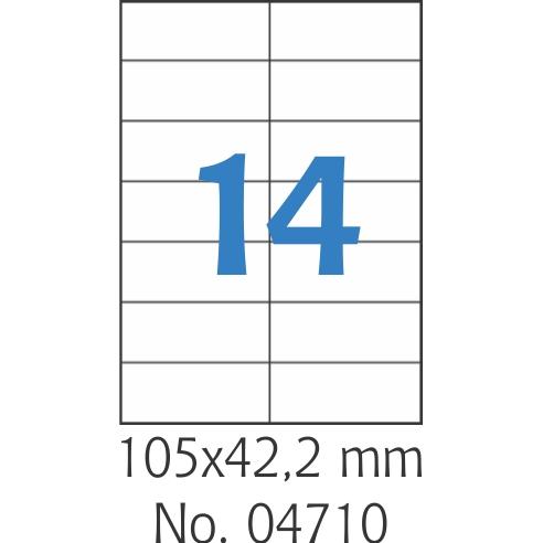 Етикети 04710 А4/100 105*424 Мулти 3