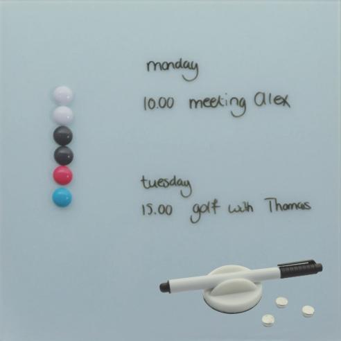 Табла стаклена-магнетна 4252-01-45*45 Бела