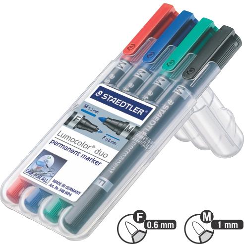 STAEDTLER Маркер Сет 4/1 Двостран 0.6 - 1.5Мм