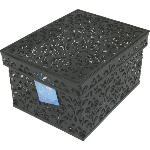 Кутија Метална Со Поклопец Аму 2903Х-245*195*138Мм Црна