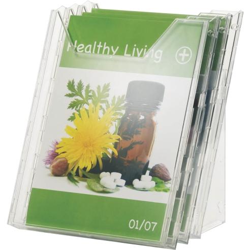 DURABLE Дисплеј За А4 брошури Со 3 прегради столен/ѕиден