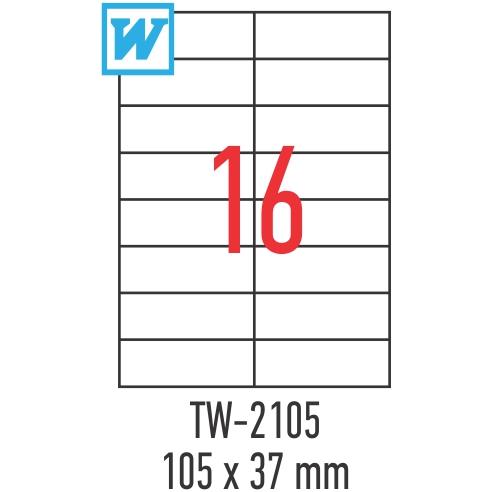 TANEX Етикети А4 1/100 105*37125мм