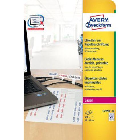 AVERY ZWECKFORM Етикети За жици и кабли А4 60*40мм