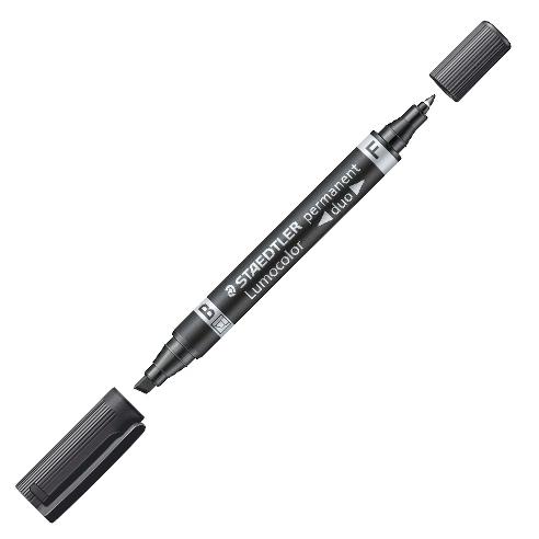STAEDTLER Маркер Перманентен Двостран Кос Врв
