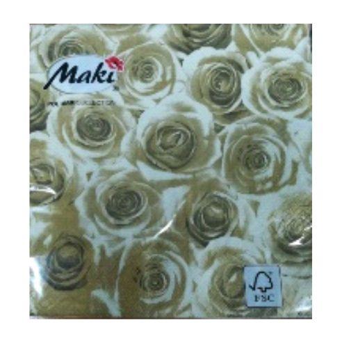 Салфети 33*33мм 1/20 Букет рози