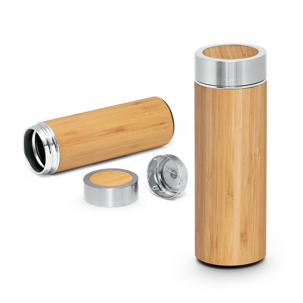 Термос Метал + Бамбус