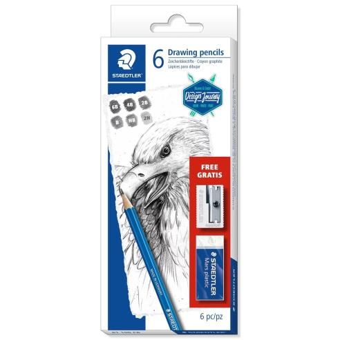 STAEDTLER Молив Сет 6/1 + Гума и Острилка