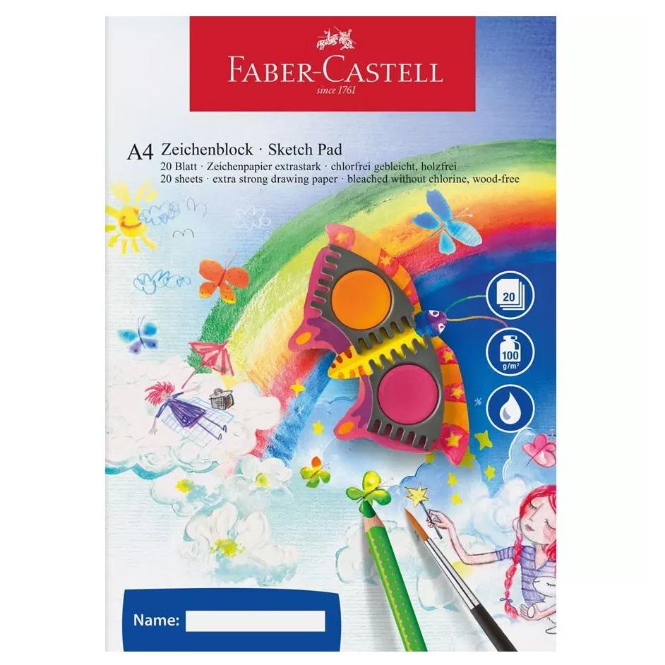FABER CASTELL Блок За цртање и боење А4 20 листови 100гр.