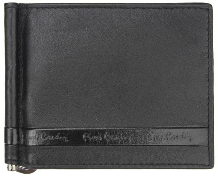 PIERRE CARDIN Паричник Машки Со штипка за пари Кожен 8858 a tilak