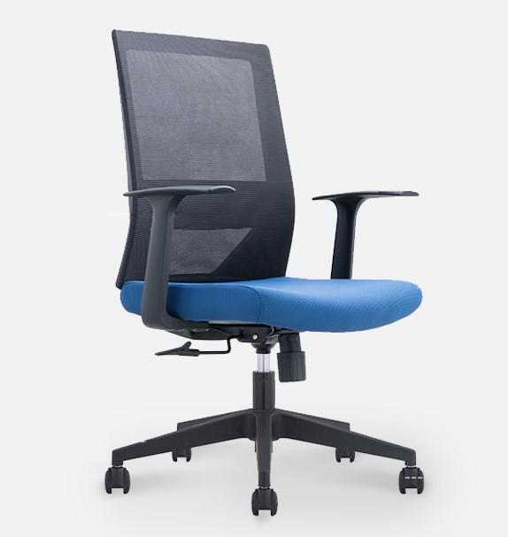 Стол, Седиште Плав штоф, Мрежа СИВ наслон, Фиксни рачки, Пвц звезда, CH-220 B