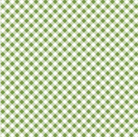 POL-MAK Салфети, 33*33мм, 1/20, Карирано-зелено, Maki, Slog 038103