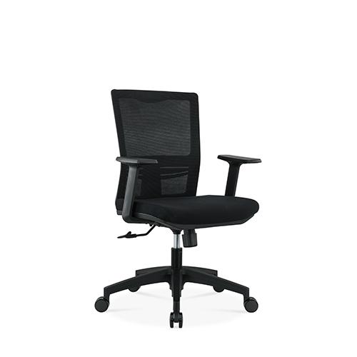 Стол,Мрежаст црн наслон,Седиште црн штоф, Раконаслон фиксен,Пвц звезда,CH-133 FB