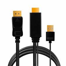 LOGILINK HDMI Кабел A/M + USB-A/M to DP/M, UHD 4K/30 Hz, црн, 2 м (CH0091)