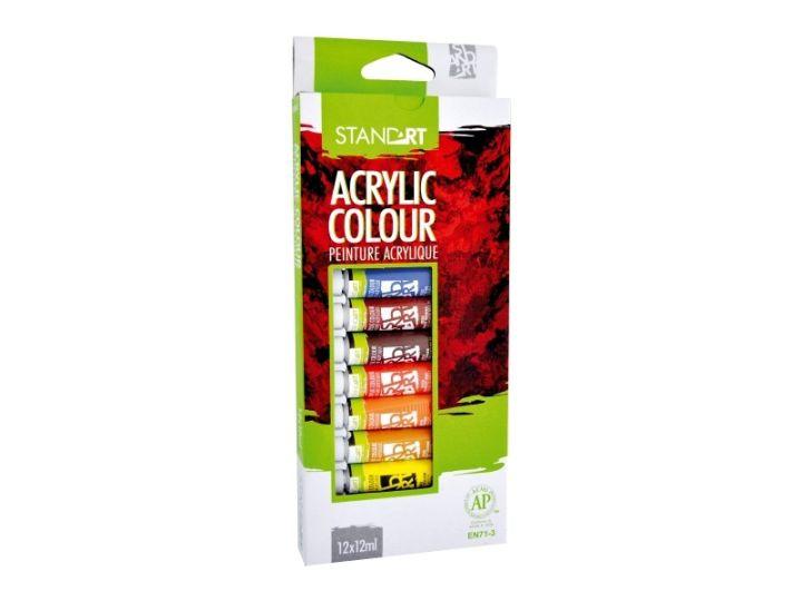 STATOVAC Бои Акрилни, Сет 12/1, 12мл, Standard acrylic, 641950