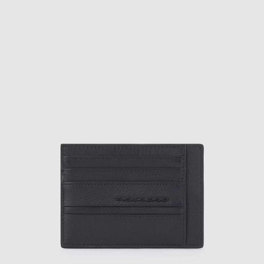 PIQUADRO Паричник, за кредитни картички, Кожа, RFID, PP2762W117R/N, 11x8x0, 50, Црна