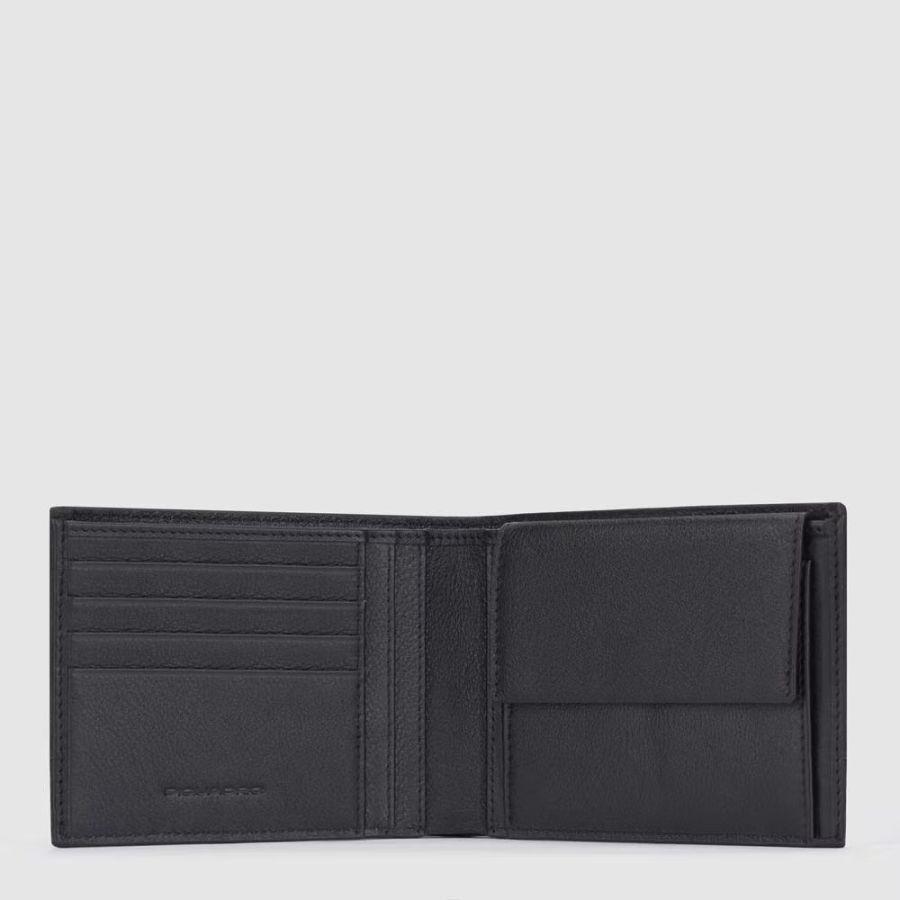 PIQUADRO Паричник, Машки, Кожа, RFID заштита,  PU257W117R/N, 12, 5x9, 5x2цм, Црна
