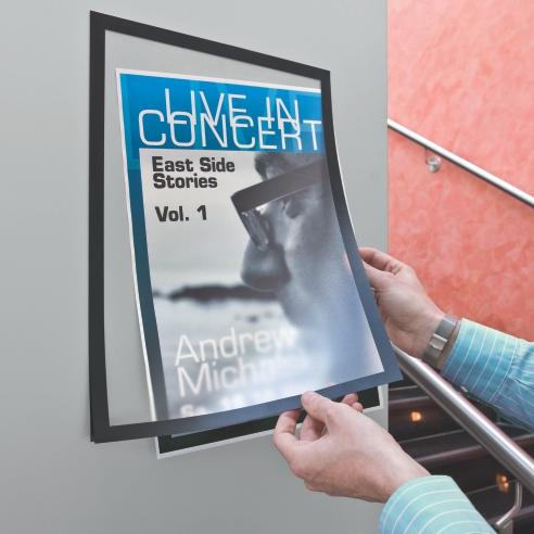 DURABLE Магнетна рамка, За известување самолеплива, А3, 487301-488301, Црна