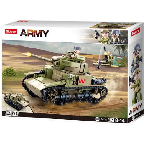 SLUBAN Тенк, Medium Italian Tank, 2in1, 463 делови, WWII, M38-B0711