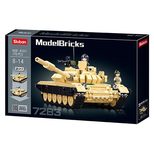 SLUBAN Тенк Main Battle Tank 2 in 1, 770, Sluban , Model Bricks, M38-B1011