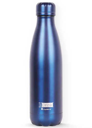 I-TOTAL Термос, Шише, Metallic, 500мл, ID0021, Сина