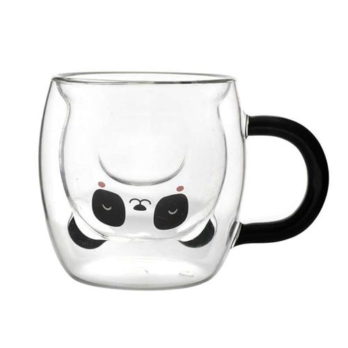 I-TOTAL Шолја, Двојно дно Стаклена, Pandastic, 250ml, XL2958