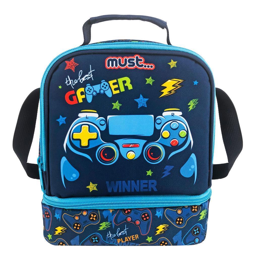 MUST Торба за ужинка, 2 Патенти, The best gamer, Yummy, 000585112, 20*24*12цм