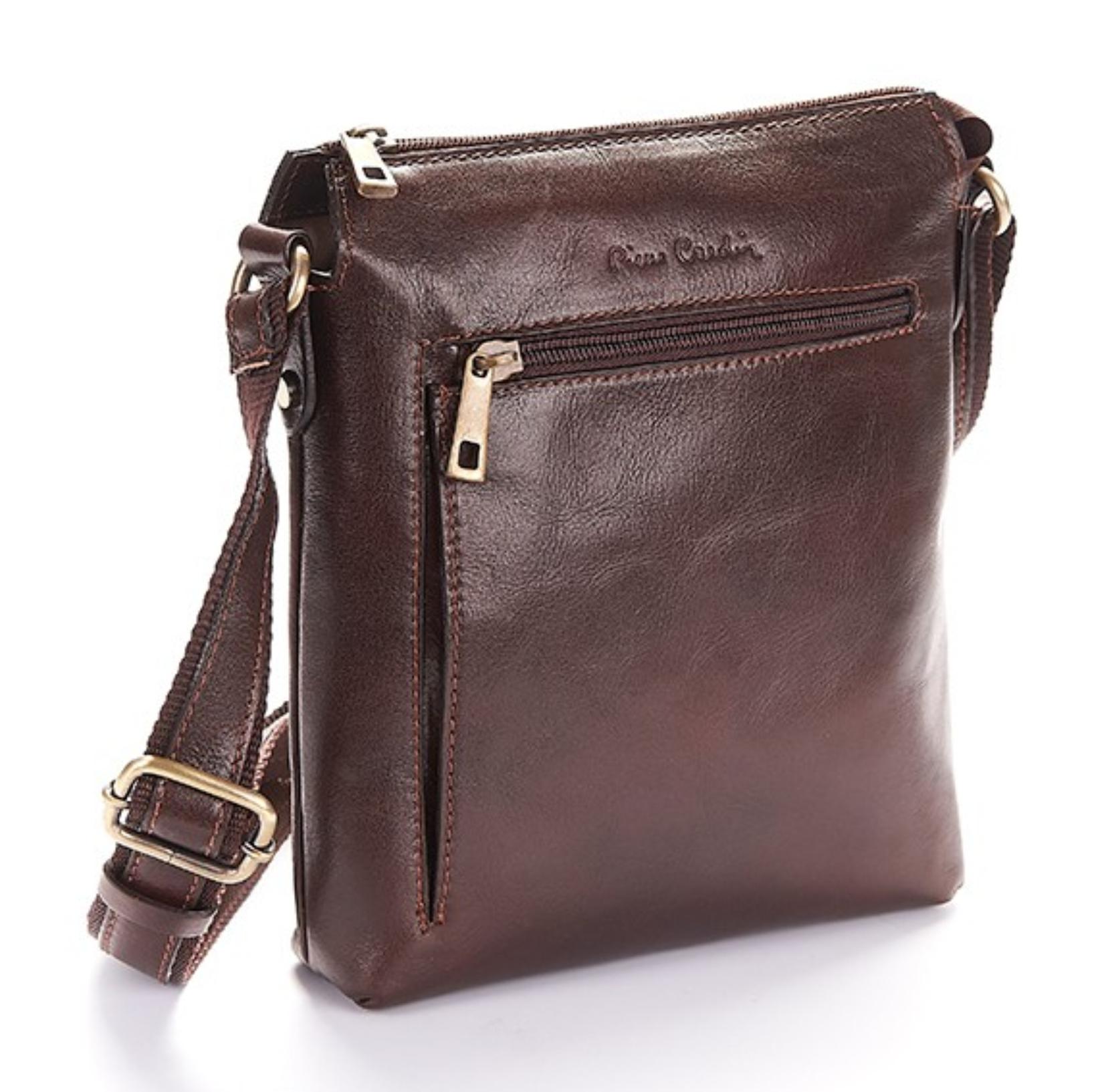 PIERRE CARDIN Торбичка, За на рамо, Машка, Кожна, 4231/gnc, Темно Кафеава