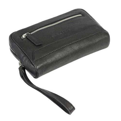 PIERRE CARDIN Торбичка, За на Рака, Кожа, 2 Патенти, 2800 YS12, 21*14*6цм, Црна