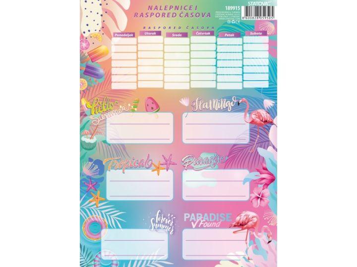 PLAY Налепници,За Тетратки,Со РаспоредНа Часови,За Девојчиња,Literacy 210,189915