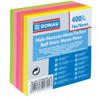 PBS Мемо коцка, 1/400, 76*76мм, Neon, D21012, 7574001PL-99, Микс