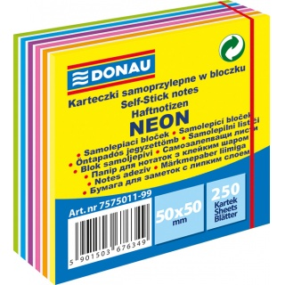 DONAU Мемо коцка, 50*50мм, 1/250, Mix Neon-Pastel, , 7575011-99