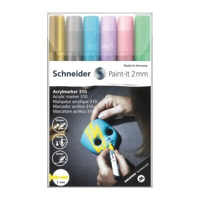 SCHNEIDER Мер, Акрилен, Сет 1/6, 2мм, Paint-It 310 Set2, 120196