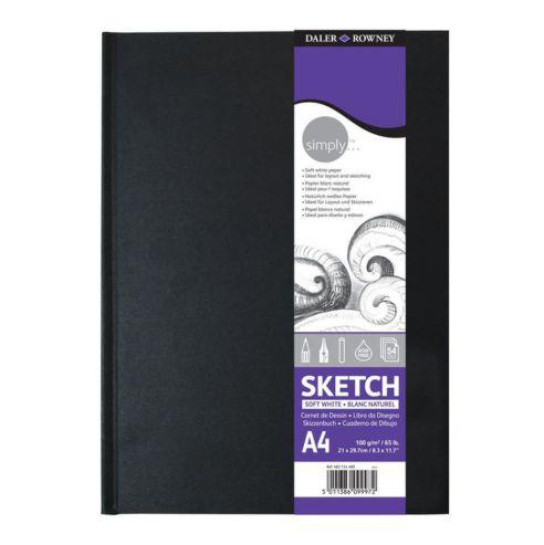 DALER ROWNEY Блок, А4, 54л, 100гр, Simply Sketchbook, 482154400