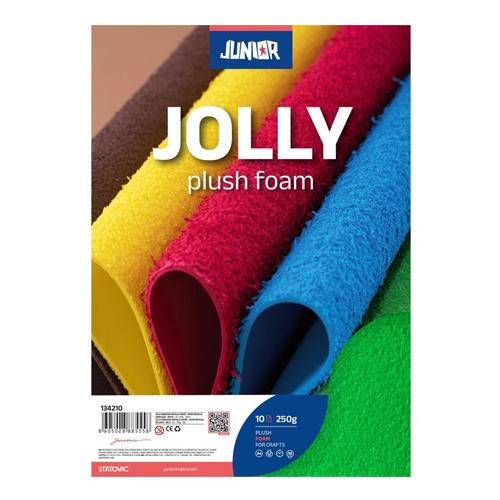 JUNIOR Ева пена, Кадифе, А4, 1/1, Jolly Plush Foam, 134260, Зелена