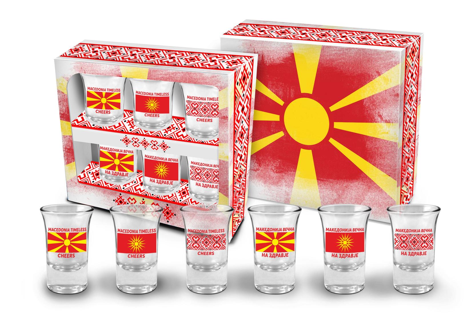 CREATIVE FACTORY Мали Чаши, Сет од 6, 35мл, Macedonia Timeless, 123546