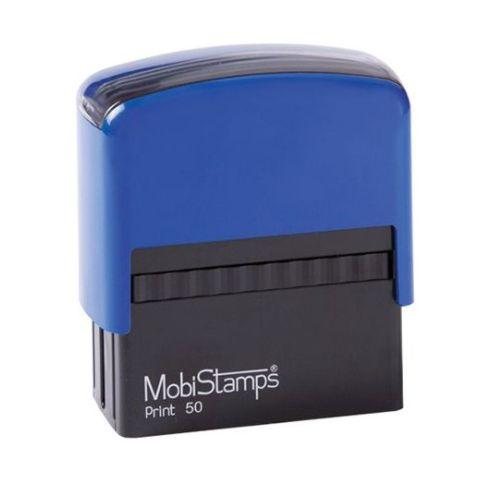 ПЕЧАТ АВТОМАТСКИ 50 моби стамп  30*70мм син со перниче без мастило