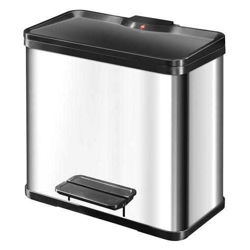 Hailo Канта за отпадоци ТРИО, 3*9L, 43*47*34см., со педала, L, 0633-200, сјајна