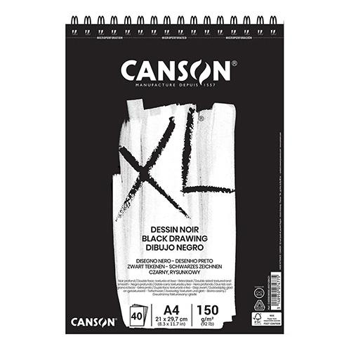Canson   Блок, Со Спирала , А4, 40 Листа , 150 Гр  Xl , NOIR, 400039086