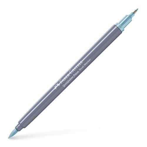 Faber Castell Маркер , Двостран , Goldfaber Aqua Dual , 164664, Светло Сина