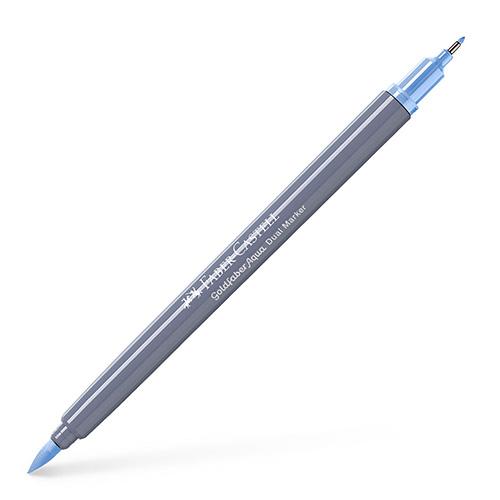 Faber Castell Маркер , Двостран, Goldfaber Aqua Dual , 164646, Пастелна Сина