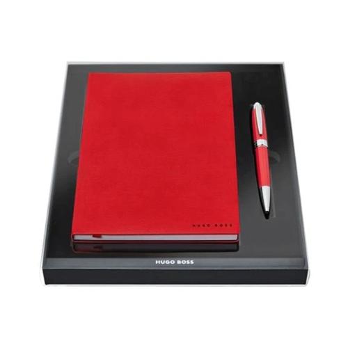 Hugo Boss Сет, Нотес А5+Пенкало, Мина Сина М, HPBH121PL, Црвена