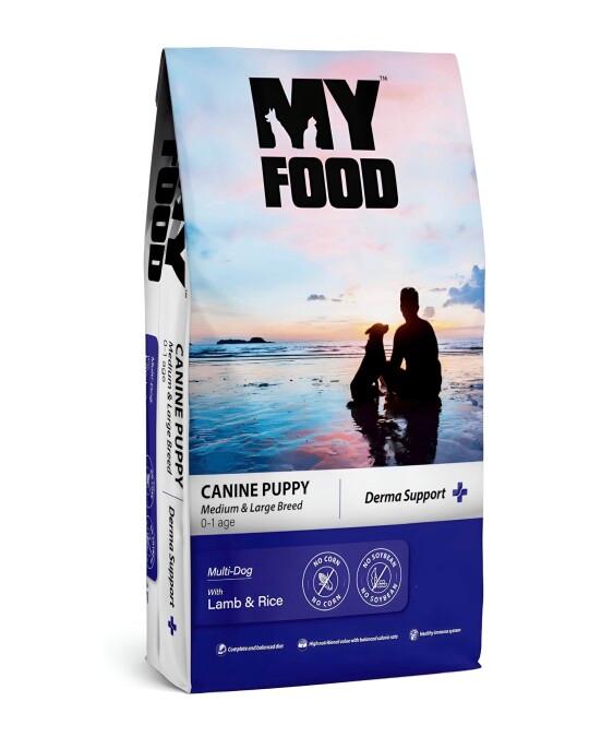 MYFOOD Puppy Гранули со Јагнешко и ориз, Вреќа 12кг