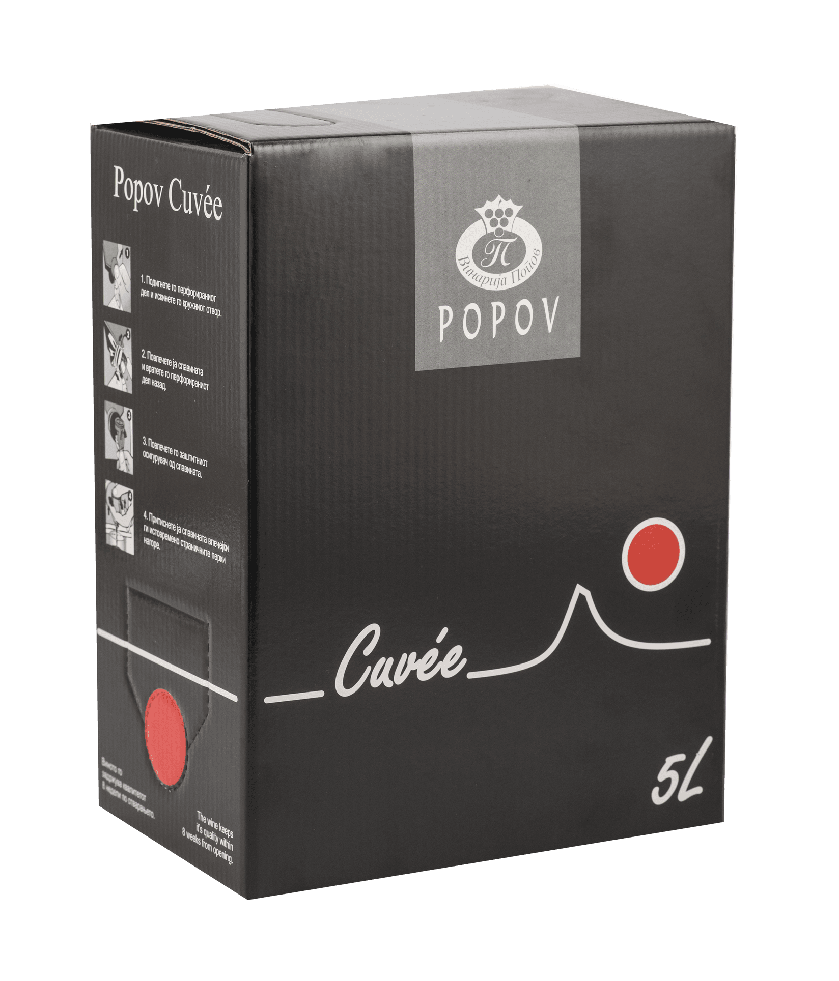 POPOV Црвено вино Cuvee bag in box 5L