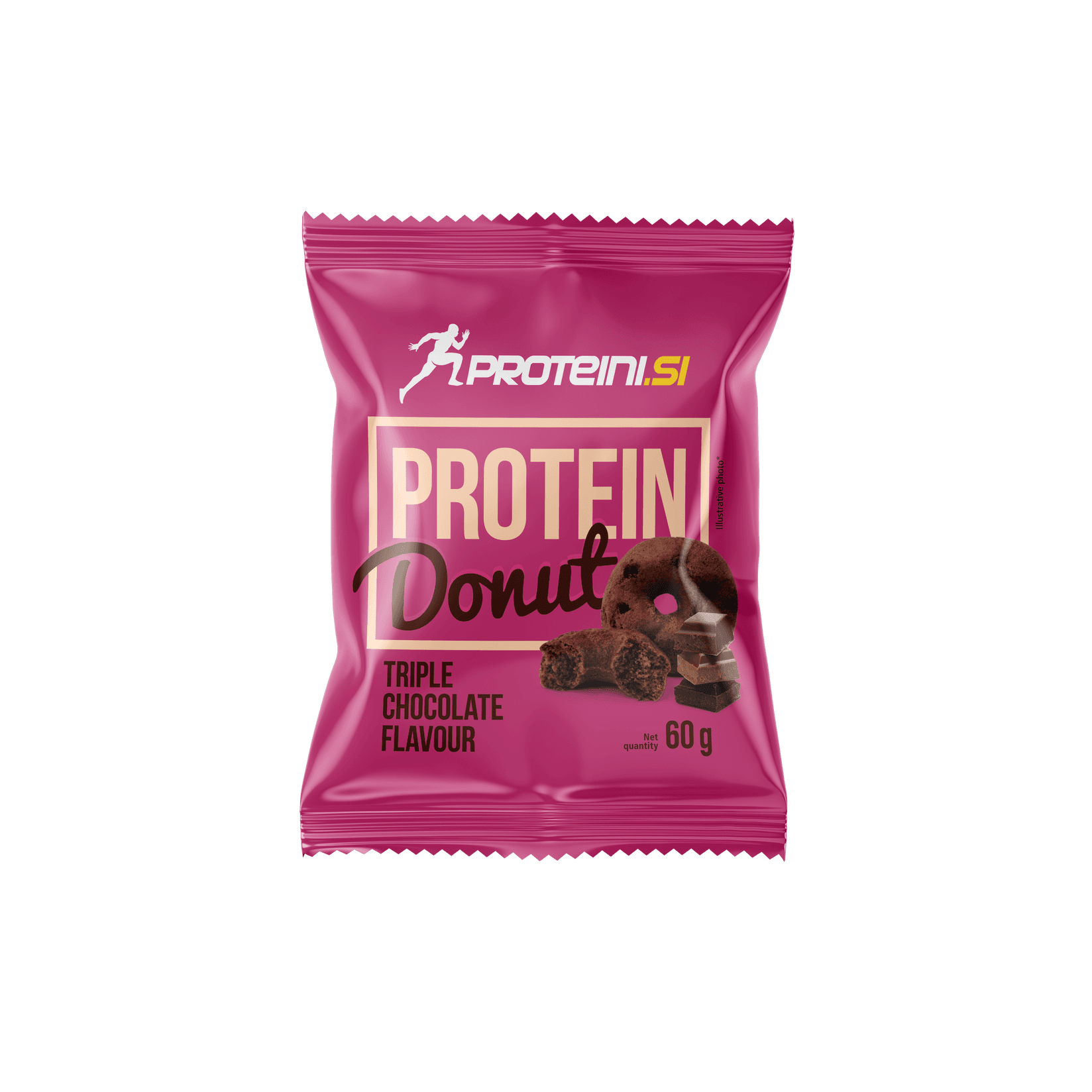 PROTEINI.SI Протеинска крофна - Тројно чоколадо 60 g